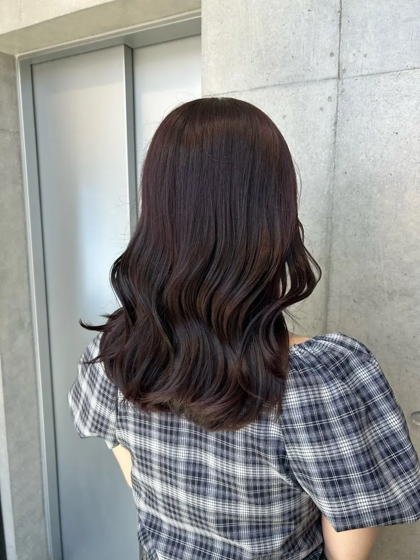 ミディアム カラー ヘアアレンジ カット ヘアカラー トリートメント ボブ艶モテカラー🫧 カリンのヘアスタイル