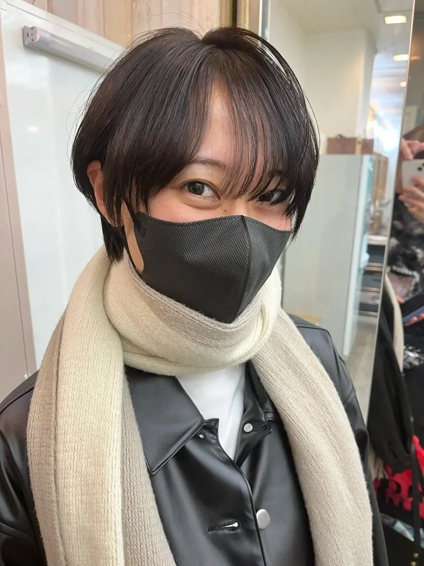 ショート カラー パーマ ヘアアレンジ 成人式 ショートヘア 二ヶ月綺麗なデザイン カット/星野六三四のヘアスタイル