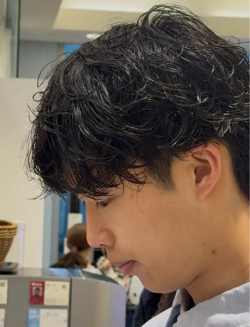 メンズ カット パーマ トリートメント 🎸メンズ特化🥁 メンズパーマrenのヘアスタイル