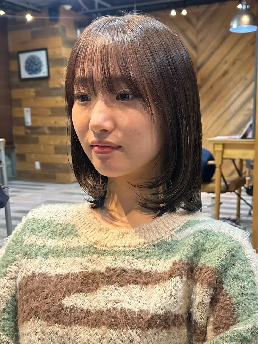 ミディアム カラー ミディアムレイヤー レイヤーカット 和田 直也のヘアスタイル