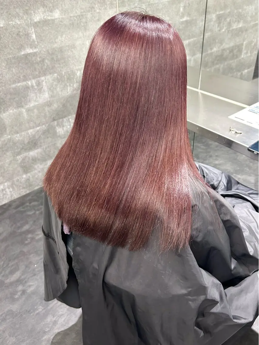 ロング パープルカラー ヘアカラー かえで🫧 カットモデル募集中のヘアスタイル