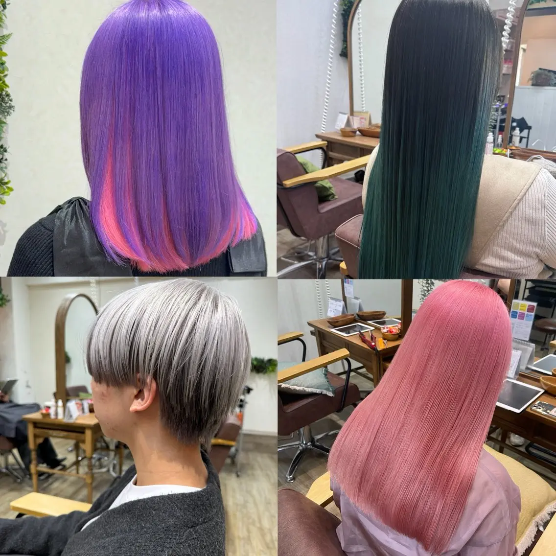 【全頭/インナー/ハイライトOK♪】美髪ブリーチ+カット+カラー+髪質改善トリートメント ロング料金なしの写真