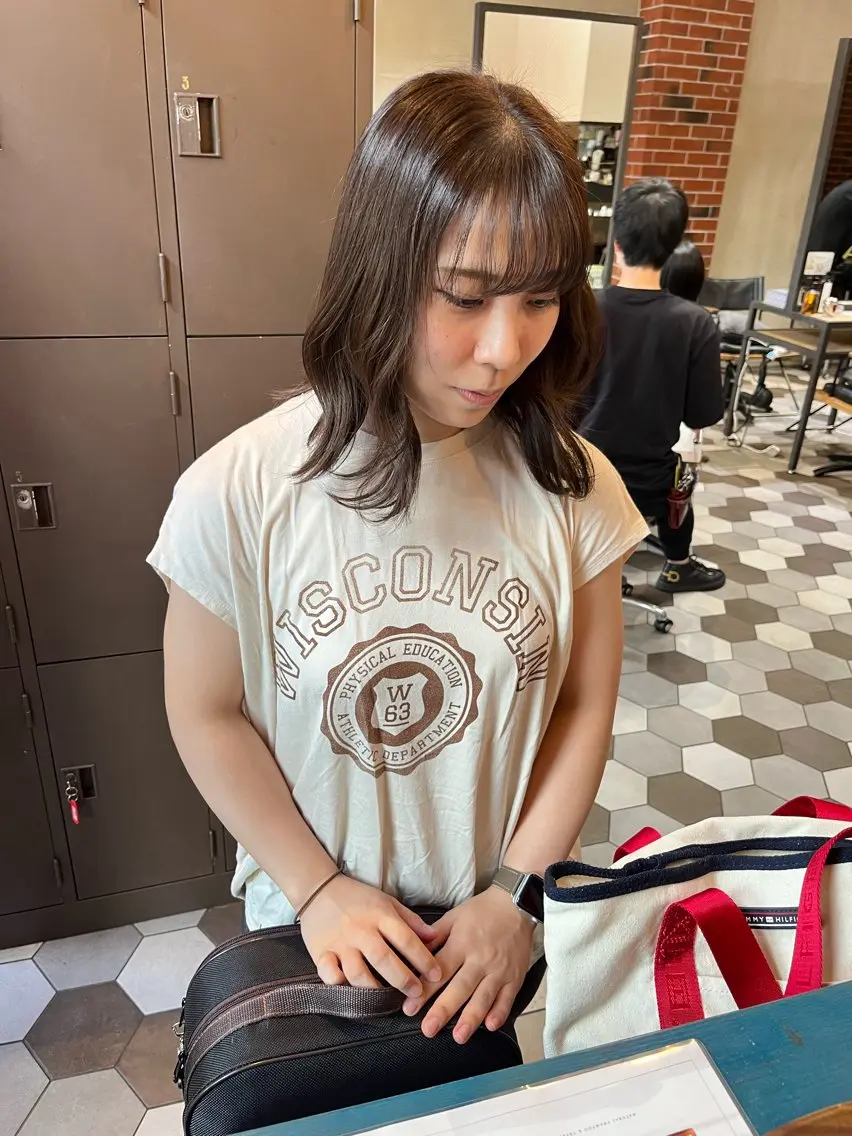 カラー 似合わせ顔まわり カット💛森尾真由美のヘアスタイル