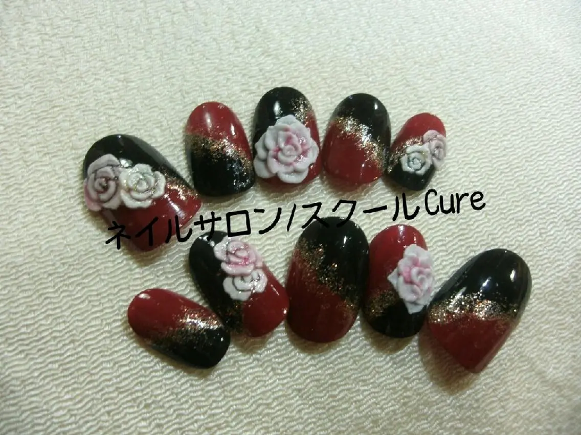 ネイル 成人式 ネイルチップ ネイルサロン Cureのネイルデザイン