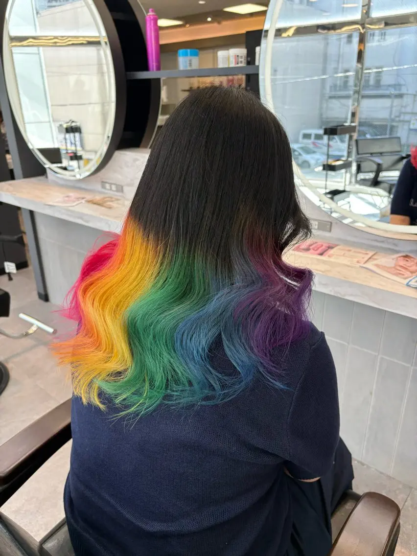 カラー デザインカラー カット ヘアカラー トリートメント 上品☆韓国レイヤー 🤍ゆうが🤍のヘアスタイル