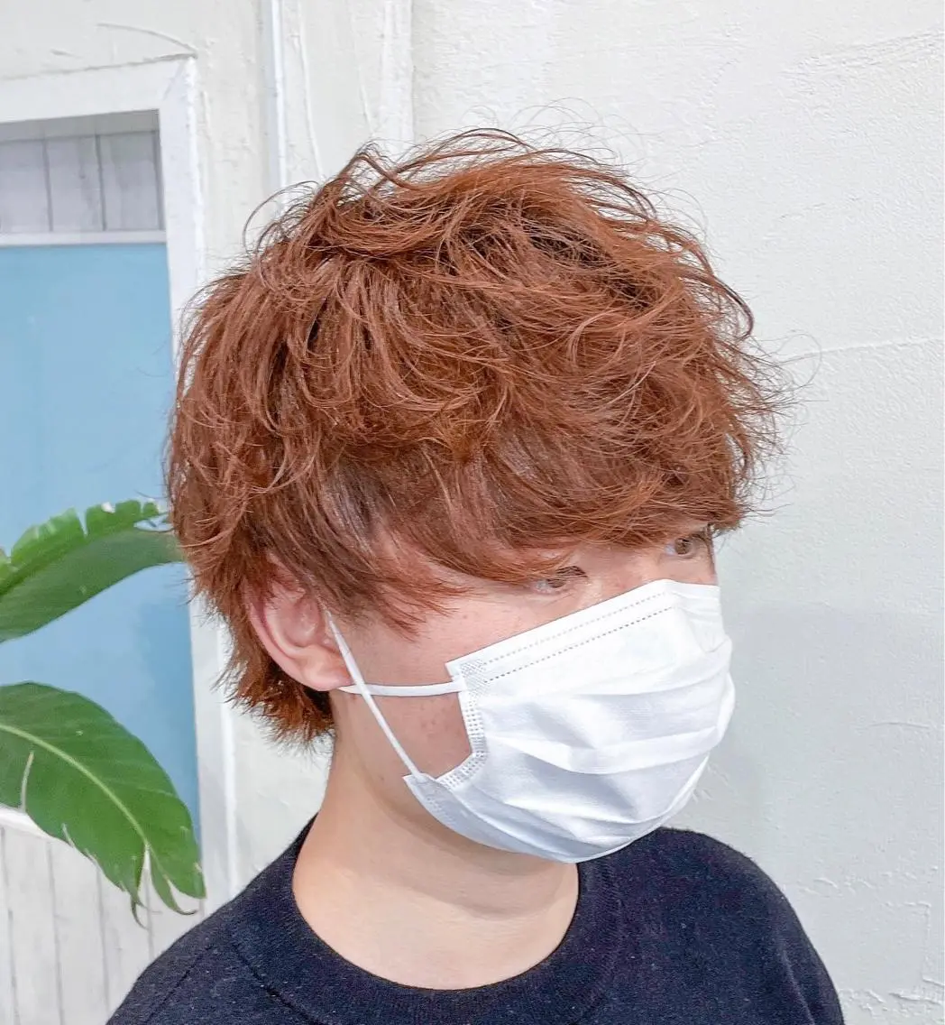 ショート メンズ マッシュウルフ マッシュ メンズウルフカット ウルフカット かんばら りょーいのヘアスタイル