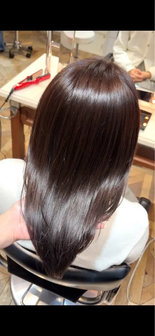 ミディアム カラー ブリーチ グレージュ ブリーチなしカラー カット ヘアカラー トリートメント ご新規様限定 透明感カラーKANAのヘアスタイル