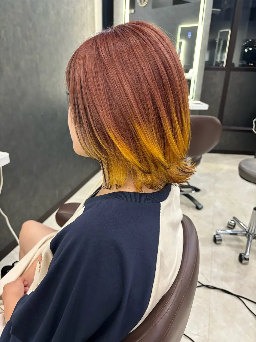 ショート カラー ピンクカラー 色落ちまで2度綺麗な ハイトーン🪞/ミクのヘアスタイル