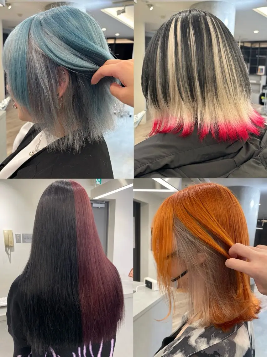 ミディアム カラー 艶髪ハイトーンカラー kana♡のヘアスタイル