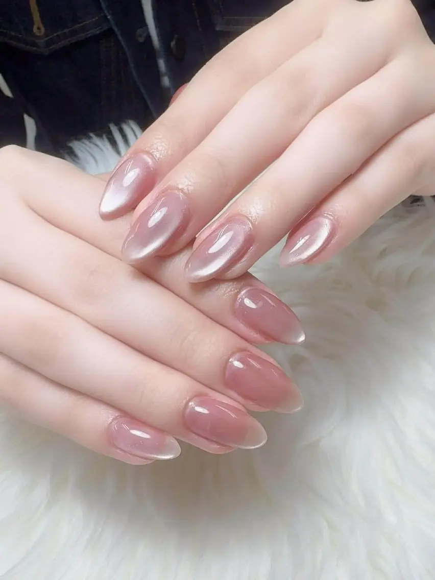 ネイル フレンチネイル グラデーション 韓国ネイル マグネットネイル ミラーネイル ハンドネイル Squen Nail shinjukuのネイルデザイン