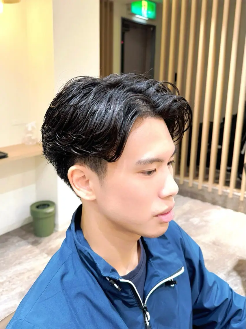 メンズ メンズパーマ 匠メンズショート✖️ アップバングNoroのヘアスタイル