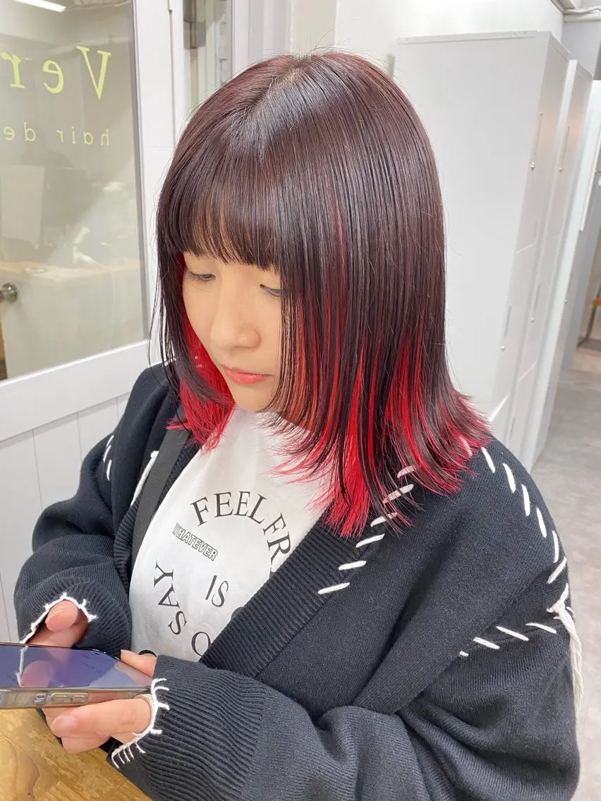 ミディアム カラー レイヤー暖色カラー 池袋Yamamotoのヘアスタイル
