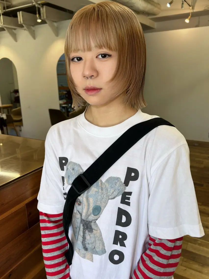 ショート カット ヘアカラー トリートメント 朱里/ 梅田美容室のヘアスタイル