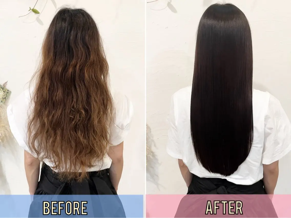 ロング カット ヘアカラー 縮毛矯正 トリートメント ヘッドスパ 美髪矯正/髪質改善 レガロ堺市伏尾/松田のヘアスタイル