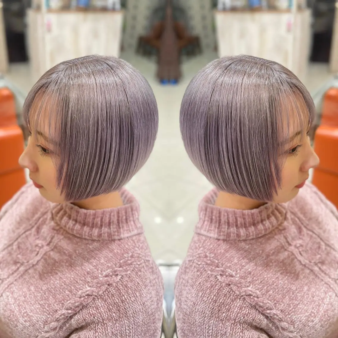 ショート カット ヘアカラー トリートメント Y Uのヘアスタイル
