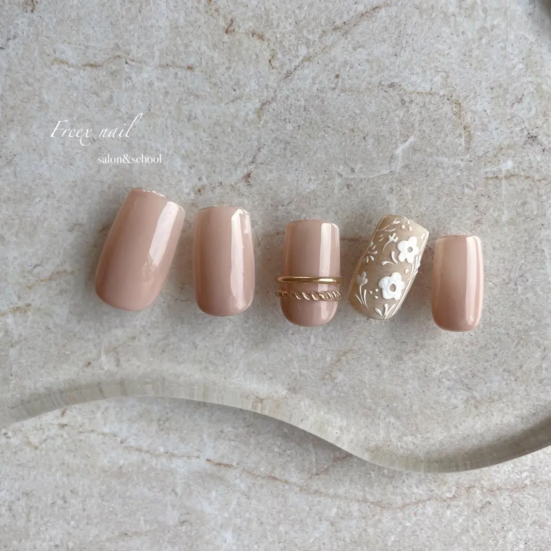 ネイル フラワーネイル ハンドネイル ハンドケア freex nail /ニュアンス/個性派のネイルデザイン