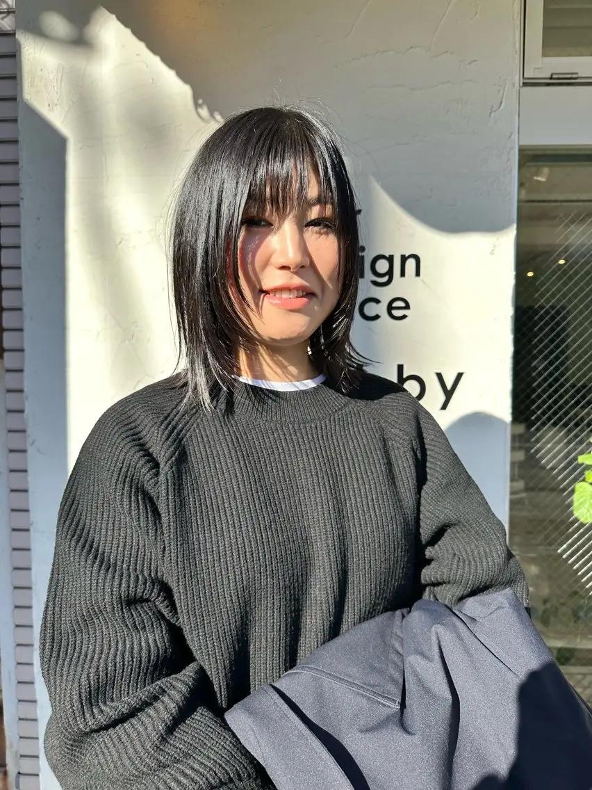 セミロング Sabby氏川洸希 パーマのヘアスタイル