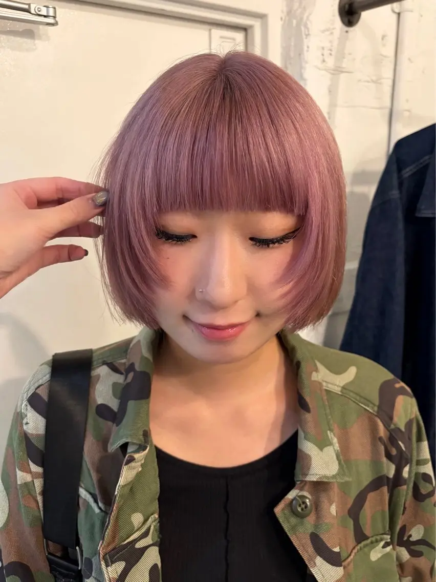 ショート カラー ボブ レイヤーカット カット ヘアカラー トリートメント ＊UNU＊ RICOのヘアスタイル