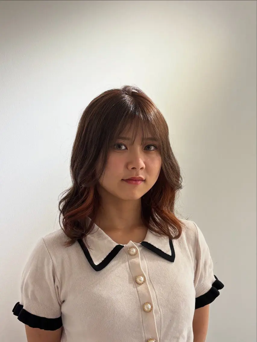 セミロング カラー ブリーチ ケアブリーチ ダブルカラー グラデーションカラー ハイライトカラー 似合わせカラー/ RENのヘアスタイル