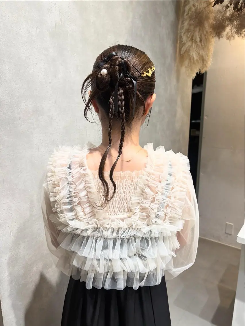 セミロング ヘアセット chic 有山 美瑠のヘアスタイル