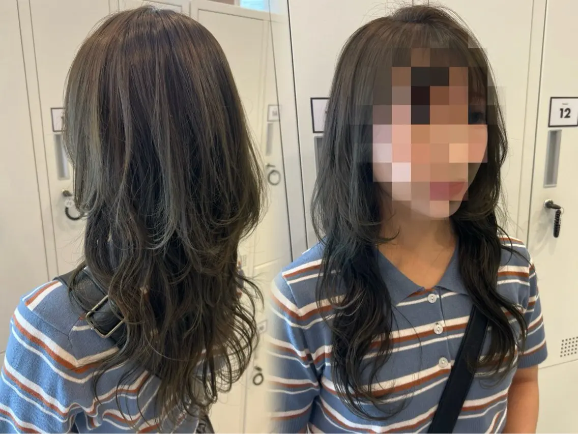 ロング くびれヘア ハッシュカット レイヤーカット カット LiTA 友田未来のヘアスタイル