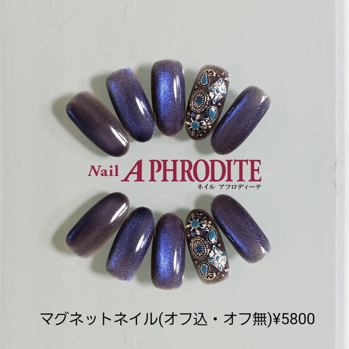 ネイル ジェルネイル ソフトジェル ストーンネイル ハンドネイル Nail Aphroditeのネイルデザイン