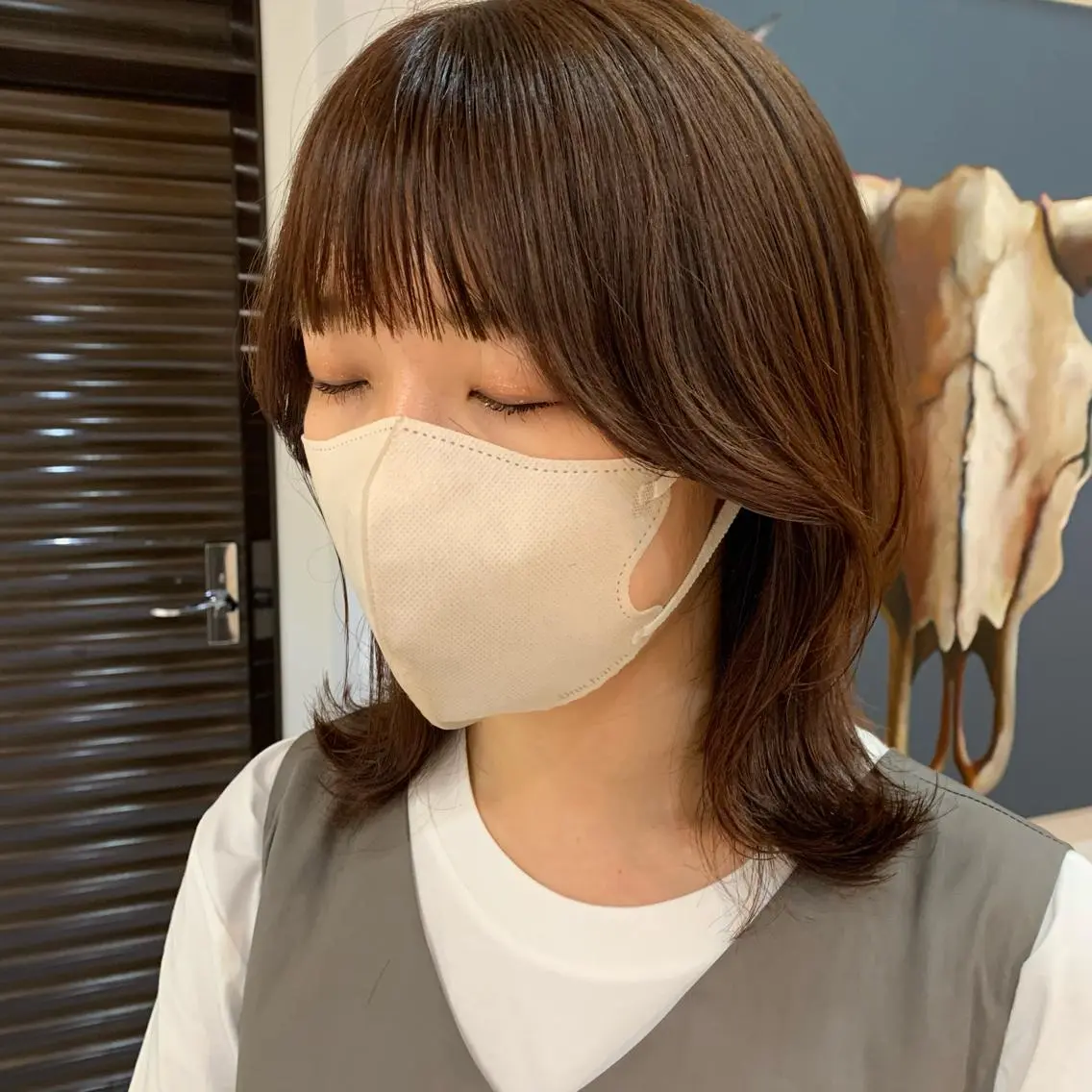 ミディアム くびれヘア 【韓国風くびれヘア】 joule小木曽輝のヘアスタイル