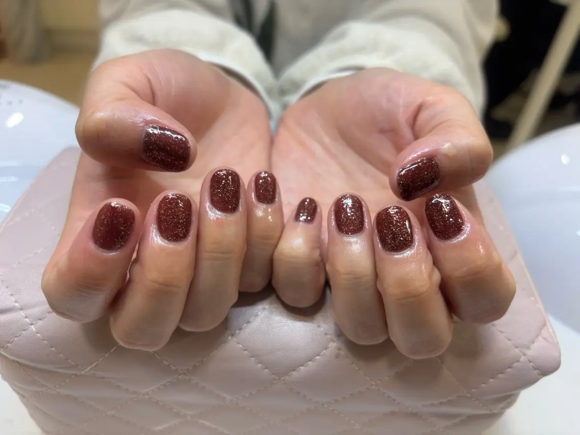 ネイル ラメ(グリッター) ワンカラーネイル DOLL NAIL ゆいのネイルデザイン