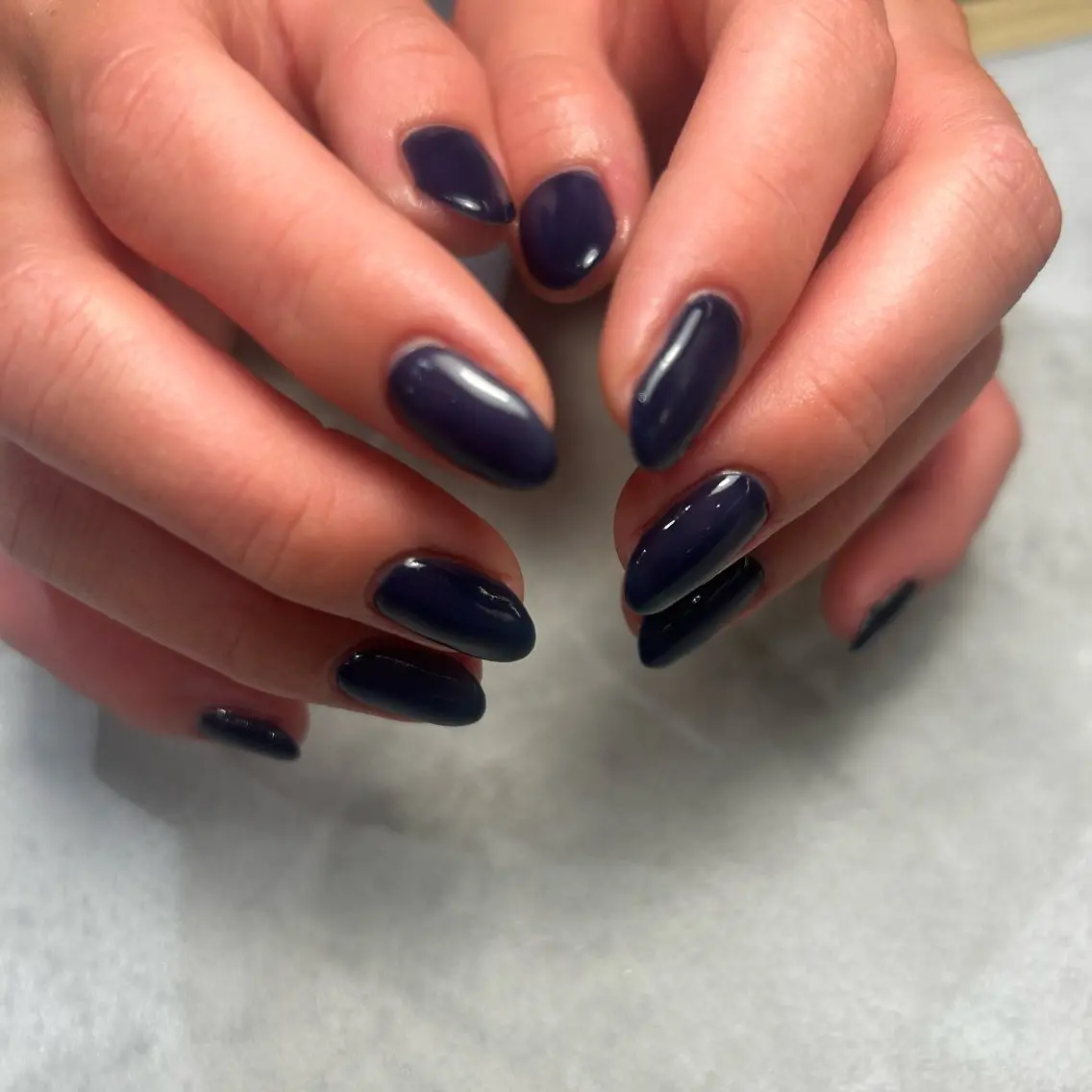 ネイル ネイビー シンプルネイル maninail makiのネイルデザイン