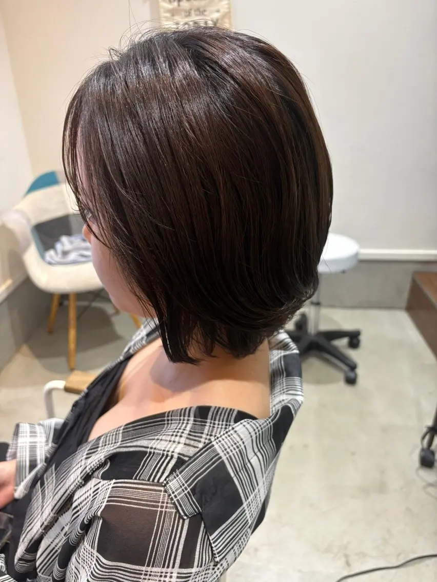ショート 髪質改善 カット 縮毛矯正 折本 沙織のヘアスタイル