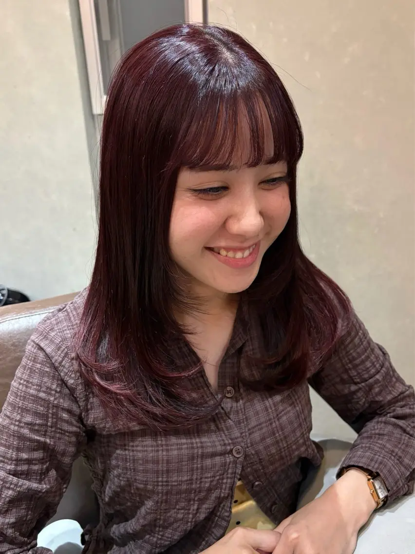 ロング レイヤーカット カット ヘアカラー hair ruup 心都のヘアスタイル