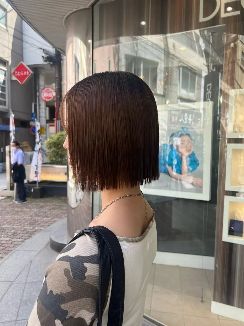 ショート くせ毛 縮毛矯正 縮毛矯正 Ⓜ️irai ✮のヘアスタイル