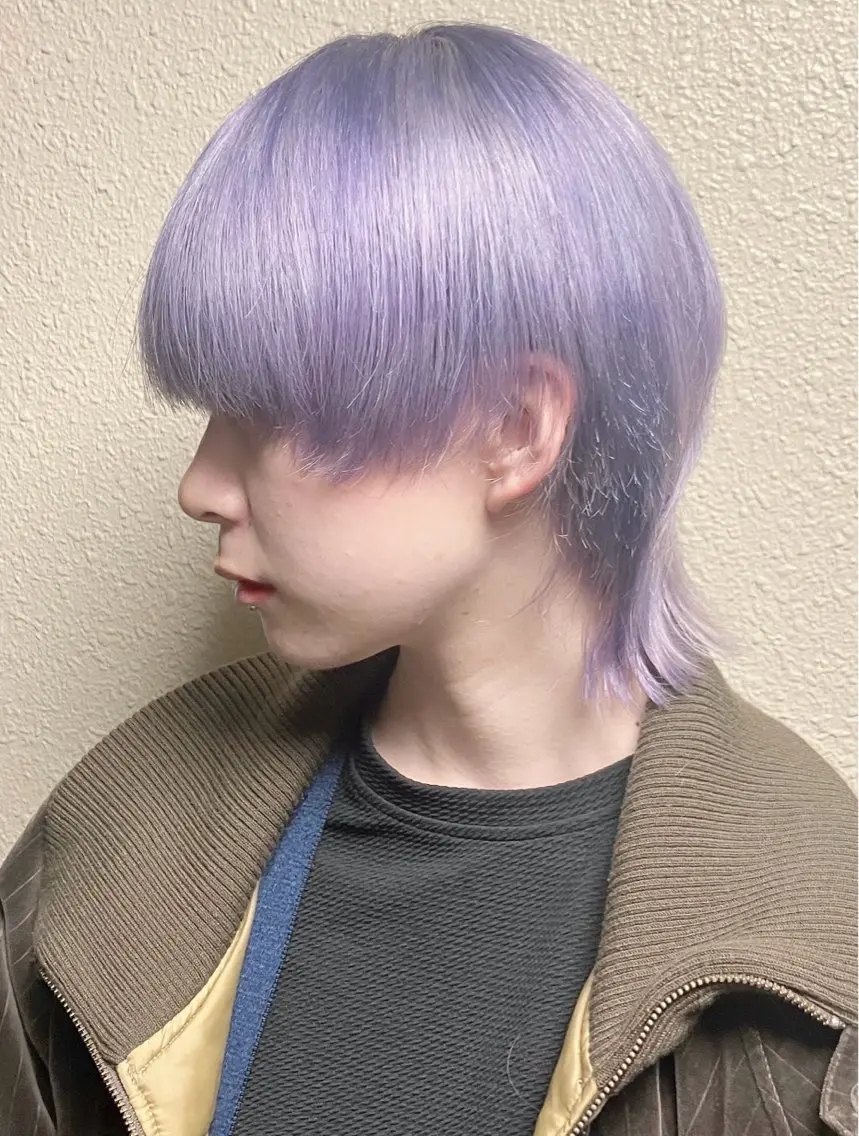 ショート 顔まわりレイヤー 姫カット レイヤーカット ヘアカラー fumikaブリーチ /デザインのヘアスタイル