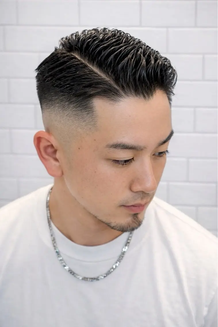 ショート メンズ フェードカット スキンフェード 今村 奈穂のヘアスタイル