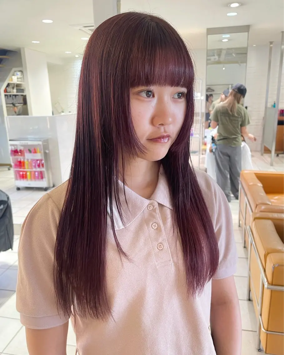 ロング カラー ラベンダーカラー ピンクカラー ピンクラベンダー 🌟デザインカラー 🌟コノミ🌟のヘアスタイル