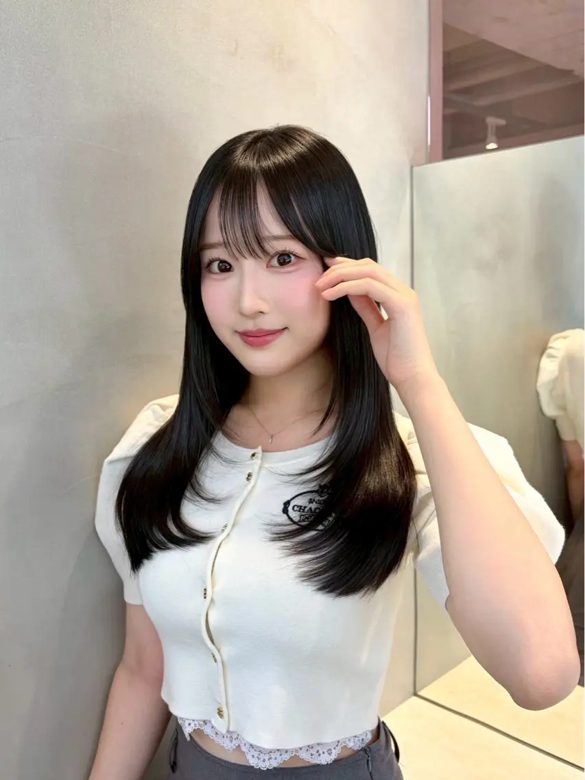 ロング カット ヘアカラー 縮毛矯正 トリートメント 似合わせ/明るめカ ラー💖harukaのヘアスタイル