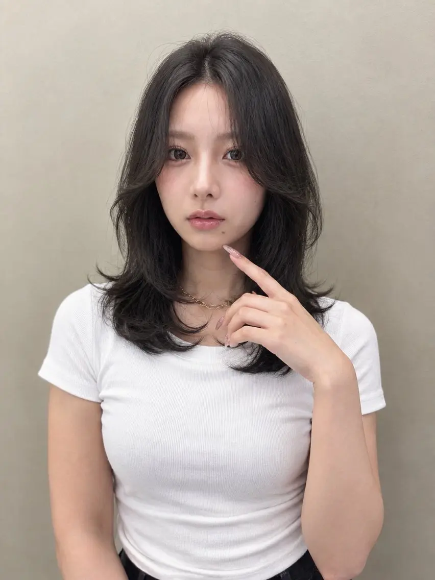 ミディアム カット ヘアカラー トリートメント ✨縮毛矯正✨レイヤー ホウダカズヒロのヘアスタイル