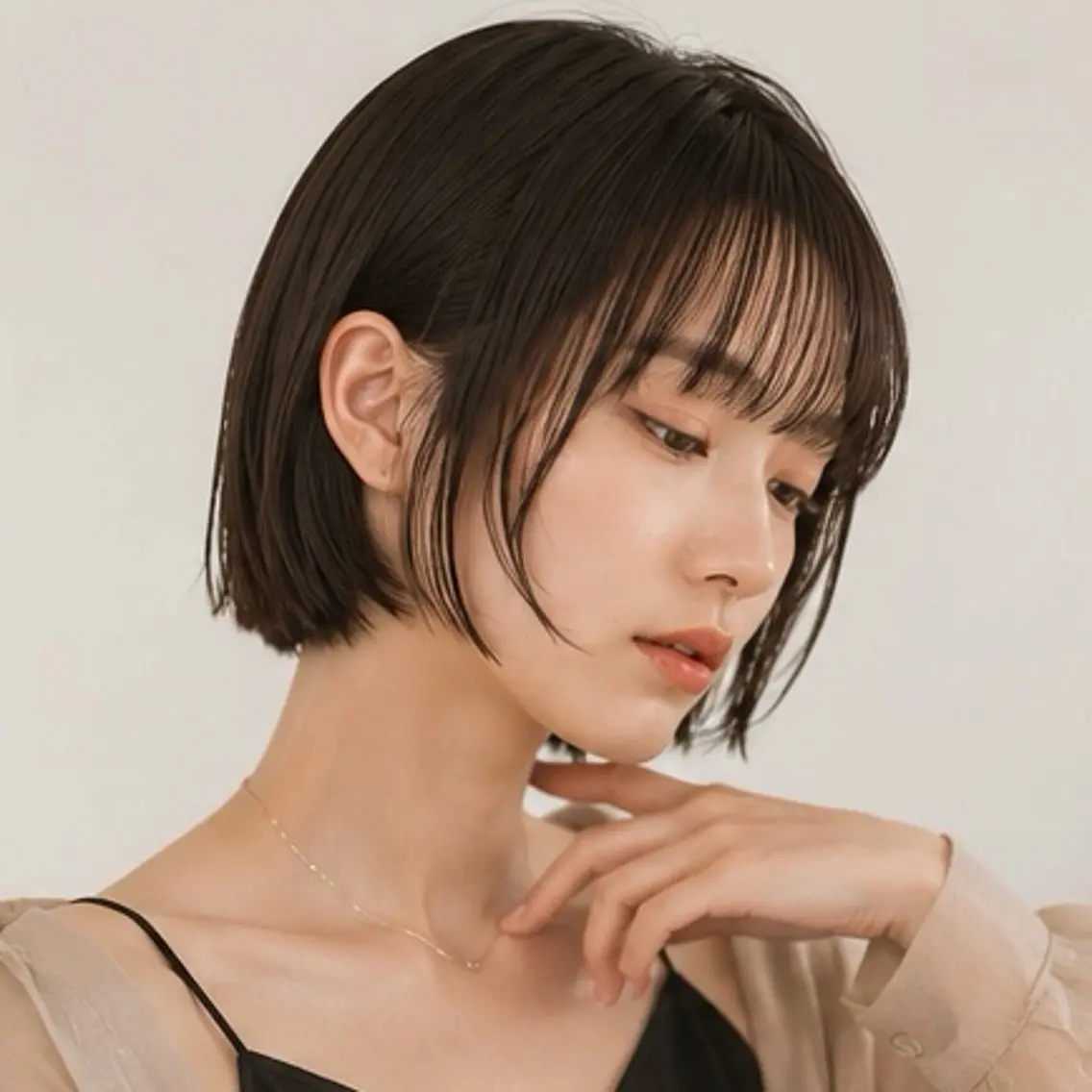 ミディアム ヘアカラー カット特化 /BLUET/新宿のヘアスタイル
