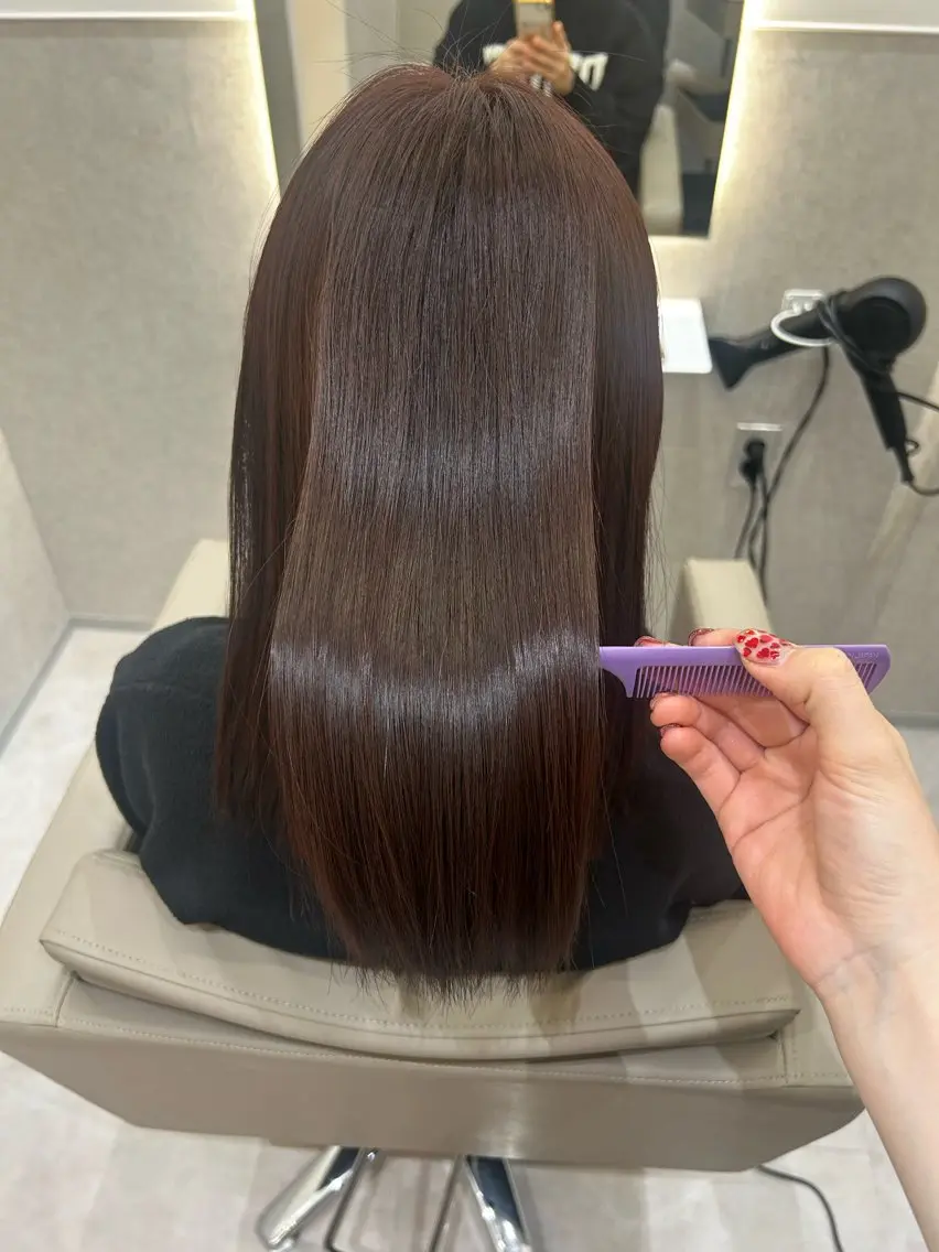 🌙カット＋Premium艶髪ストレート(縮毛矯正)＋3stepトリートメントの写真