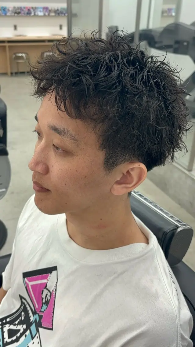 パーマ メンズ カット パーマ トリートメント 土岐/メンズ専門 パーマ特化美容師🌀のヘアスタイル