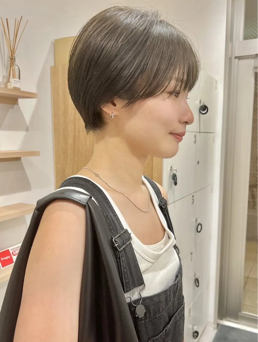 ショート カット ヘアカラー トリートメント 福井 茉菜美のヘアスタイル