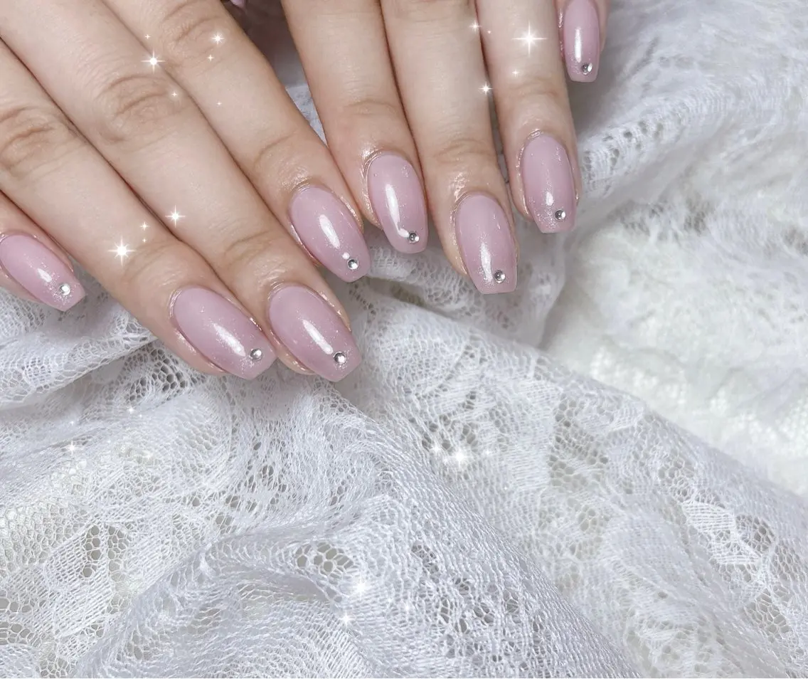 ネイル グラデーション ピンク ハンドネイル FLARE NAIL フレアネイルのネイルデザイン