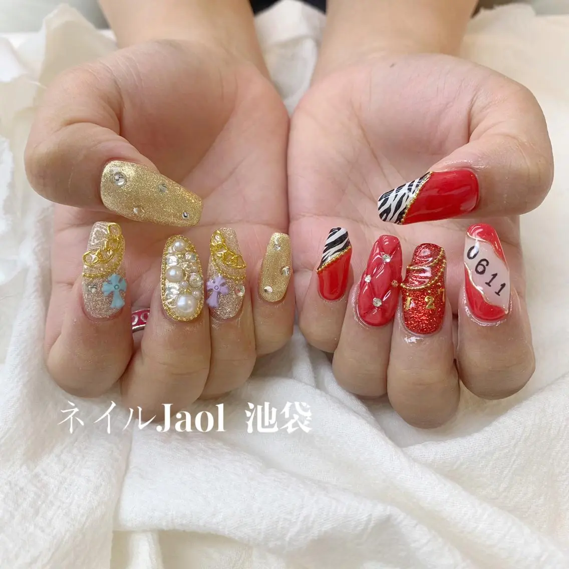 ロング ネイルJaol 池袋のネイルデザイン
