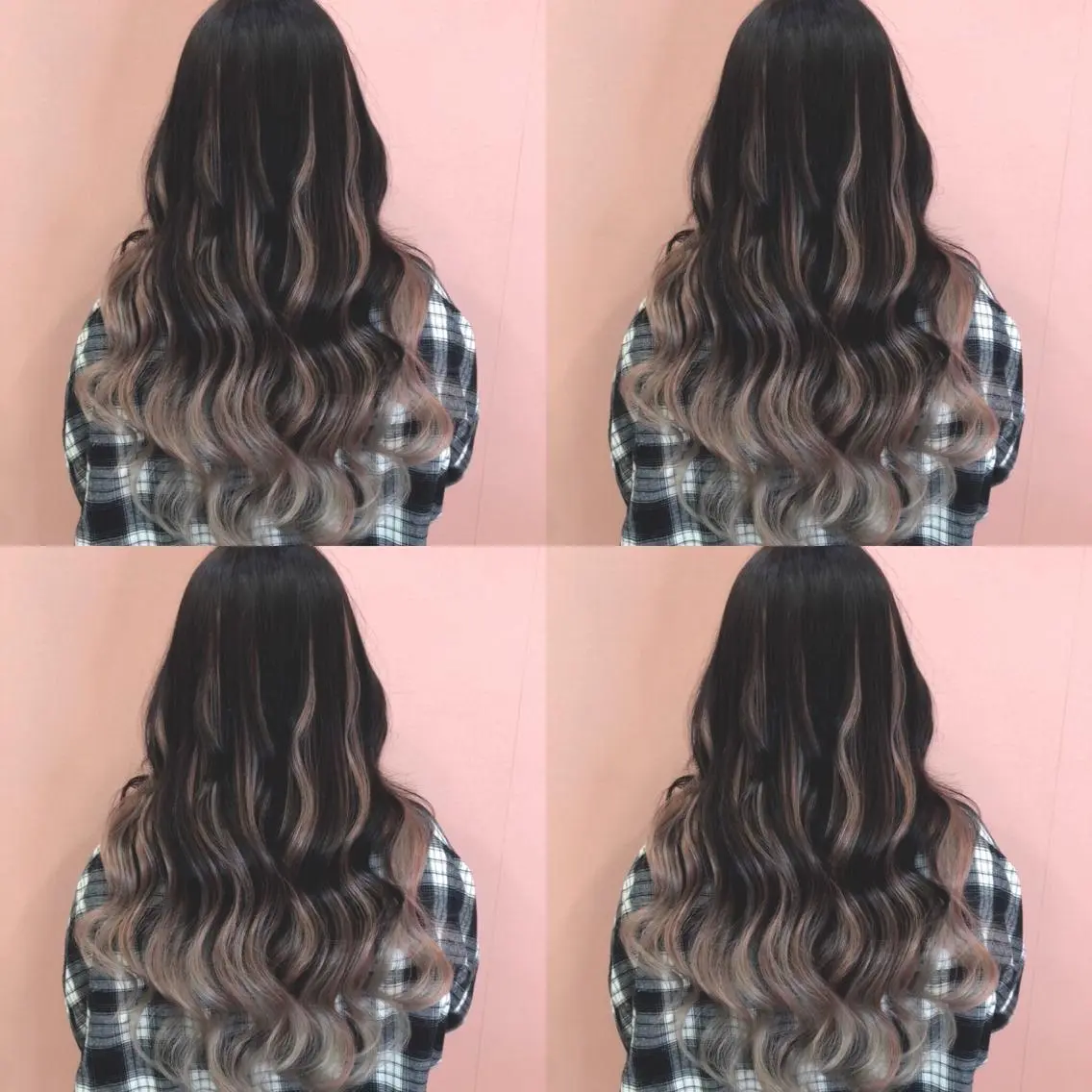 ロング カラー バレイヤージュ ピンクカラー レイヤーカット 🌷MAYU 🌷のヘアスタイル
