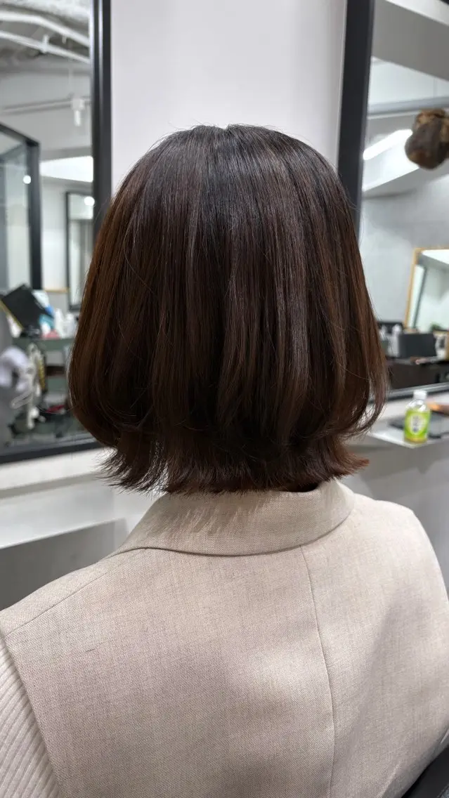 ミディアム ボブ くびれヘア カット トリートメント 新宿/ボブ/レイヤー 縮毛矯正/SACHIのヘアスタイル