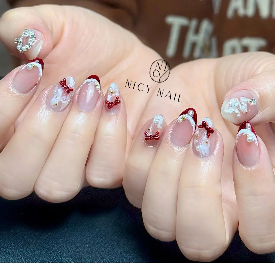 ネイル アートネイル オーロラネイル ブルー チークネイル フットネイル ハンドネイル NICY NAIL 池袋のネイルデザイン