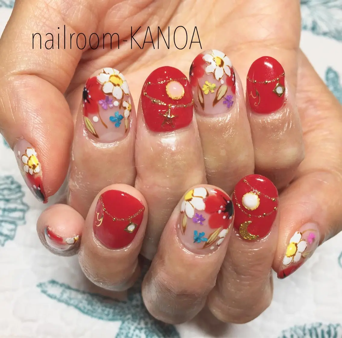 ネイル フラワーネイル nailroom- KANOAのネイルデザイン