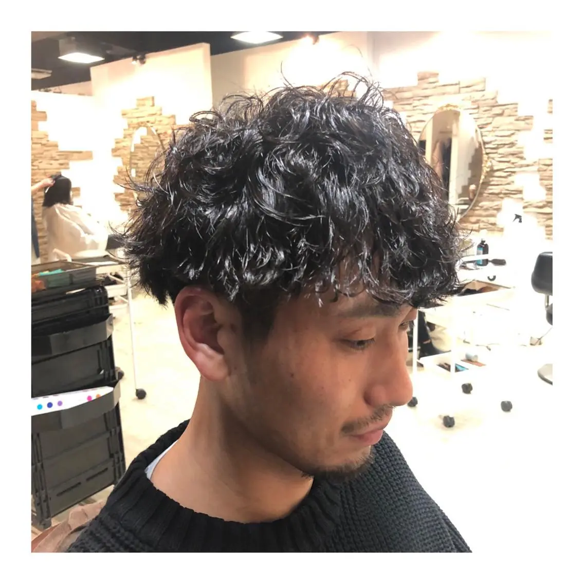 パーマ メンズ カット パーマ トリートメント メンズパーマ 次元のヘアスタイル