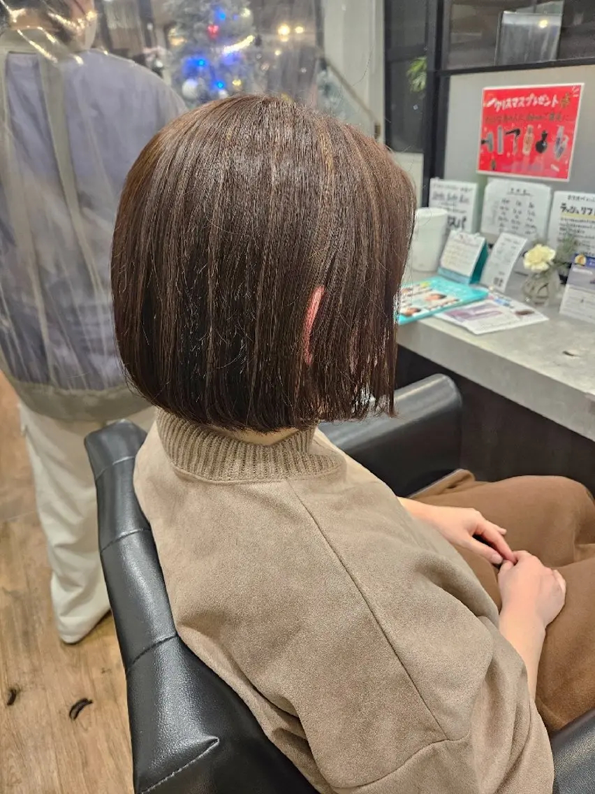 ミディアム カラー カット ヘアカラー トリートメント 関口 友菜のヘアスタイル