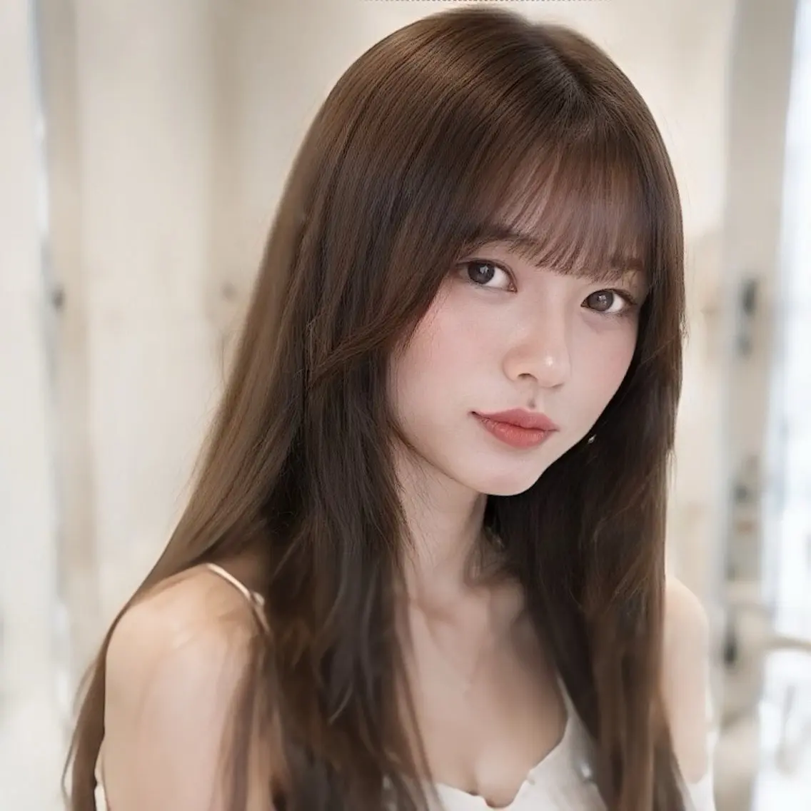 ロング レイヤー/顔まわり /縮毛矯正/おばかんのヘアスタイル